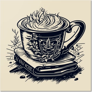 Coffee and books Posters and Art